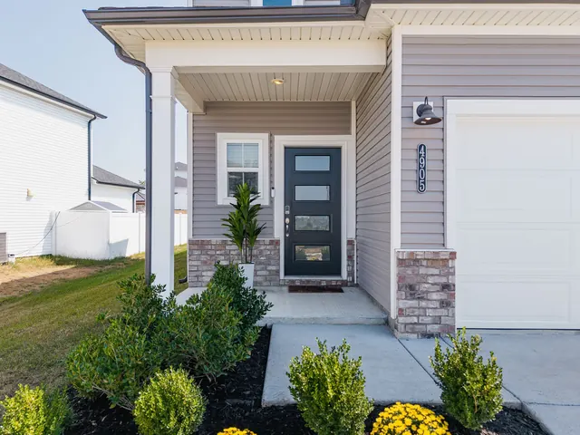 Covered front porch and entry